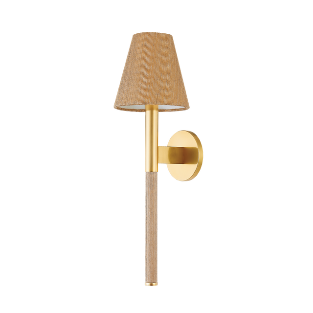 Hudson Valley Lighting Lindenwood Aged Brass 6.75W x 6.75L x 22H Wall Sconce