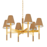 Hudson Valley Lighting Lindenwood Aged Brass 33.5W x 33.5L x 19.5H Chandelier