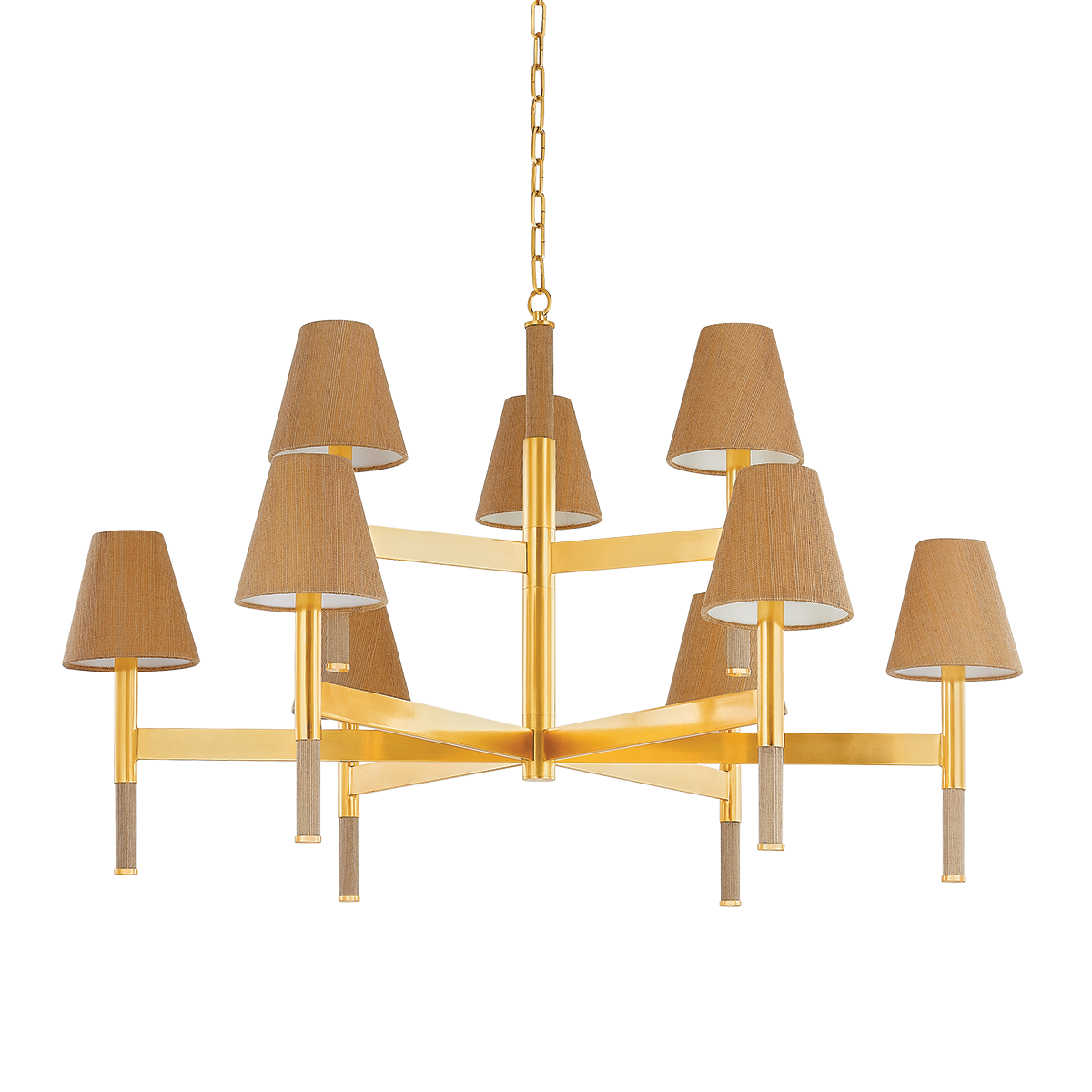 Hudson Valley Lighting Lindenwood Aged Brass 47.5W x 47.5L x 29.75H Chandelier