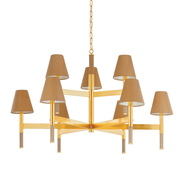 Hudson Valley Lighting Lindenwood Aged Brass 47.5W x 47.5L x 29.75H Chandelier