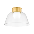 Hudson Valley Lighting Lakeside Aged Brass 14W x 14L x 9.5H Flush Mount