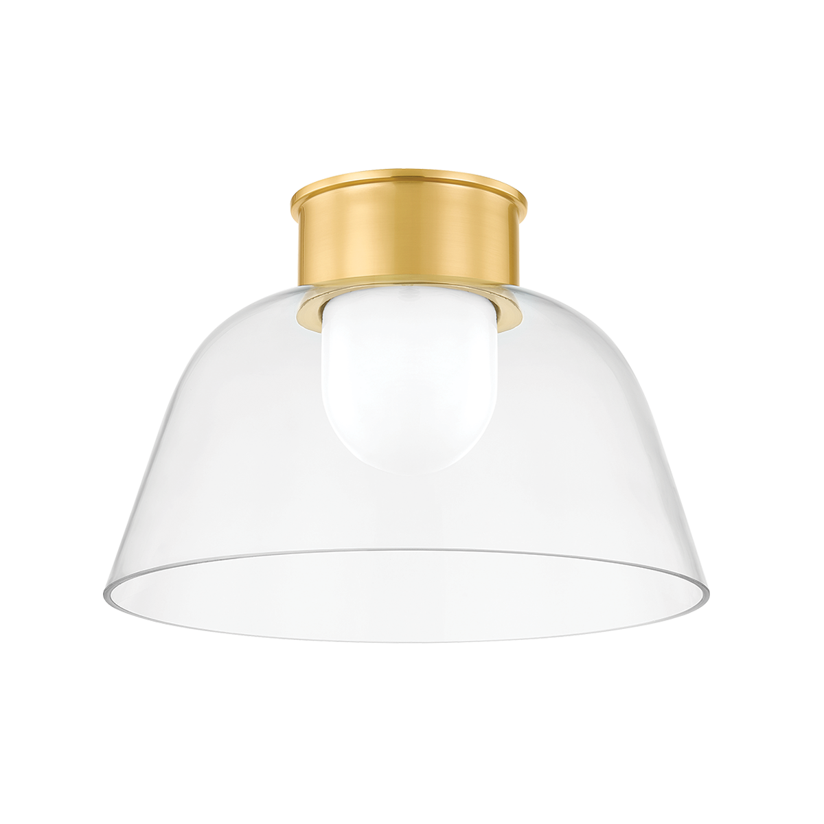 Hudson Valley Lighting Lakeside Aged Brass 14W x 14L x 9.5H Flush Mount