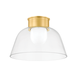 Hudson Valley Lighting Lakeside Aged Brass 14W x 14L x 9.5H Flush Mount