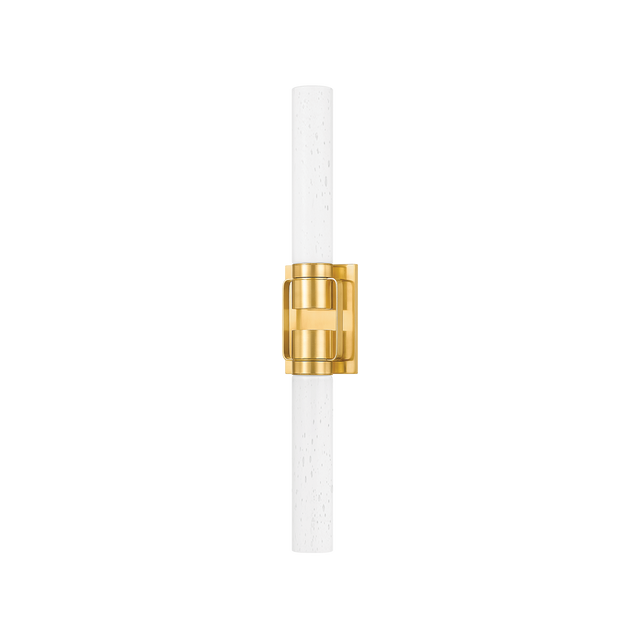 Hudson Valley Lighting Glen oaks Aged Brass 4.25W x 4.25L x 26.25H Wall Sconce