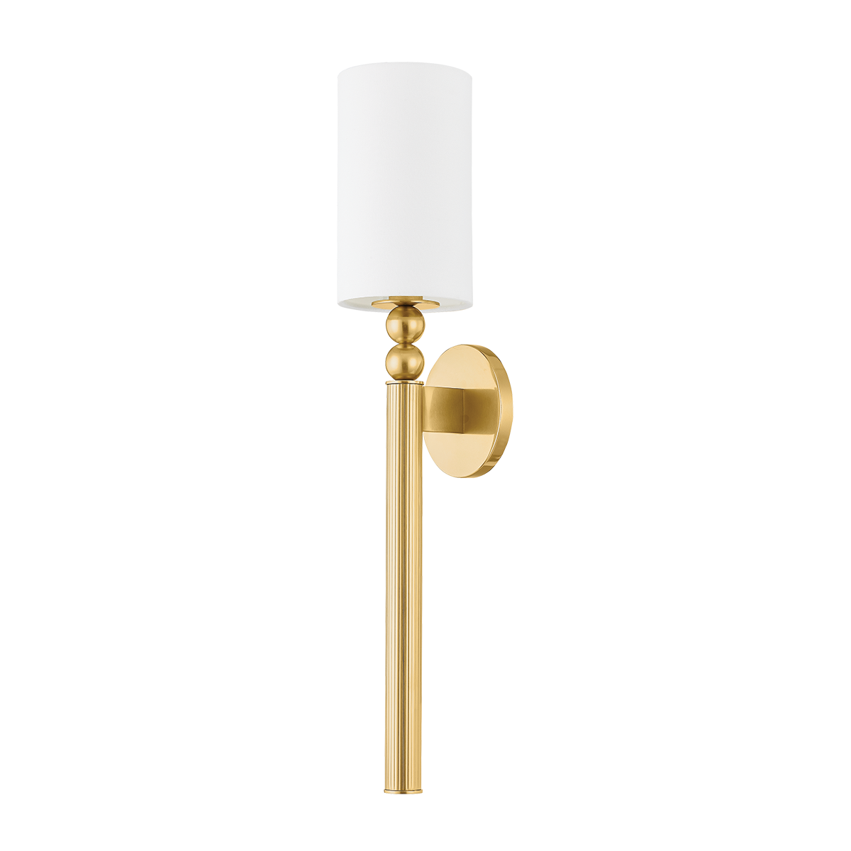 Hudson Valley Lighting Lakeport Aged Brass 4.75W x 4.75L x 24.25H Wall Sconce