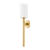 Hudson Valley Lighting Lakeport Aged Brass 4.75W x 4.75L x 24.25H Wall Sconce