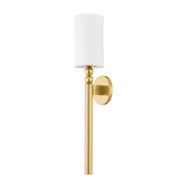 Hudson Valley Lighting Lakeport Aged Brass 4.75W x 4.75L x 24.25H Wall Sconce