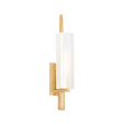 Hudson Valley Lighting Vineland Vintage Gold Leaf 4.25W x 4.25L x 23.5H Wall Sconce