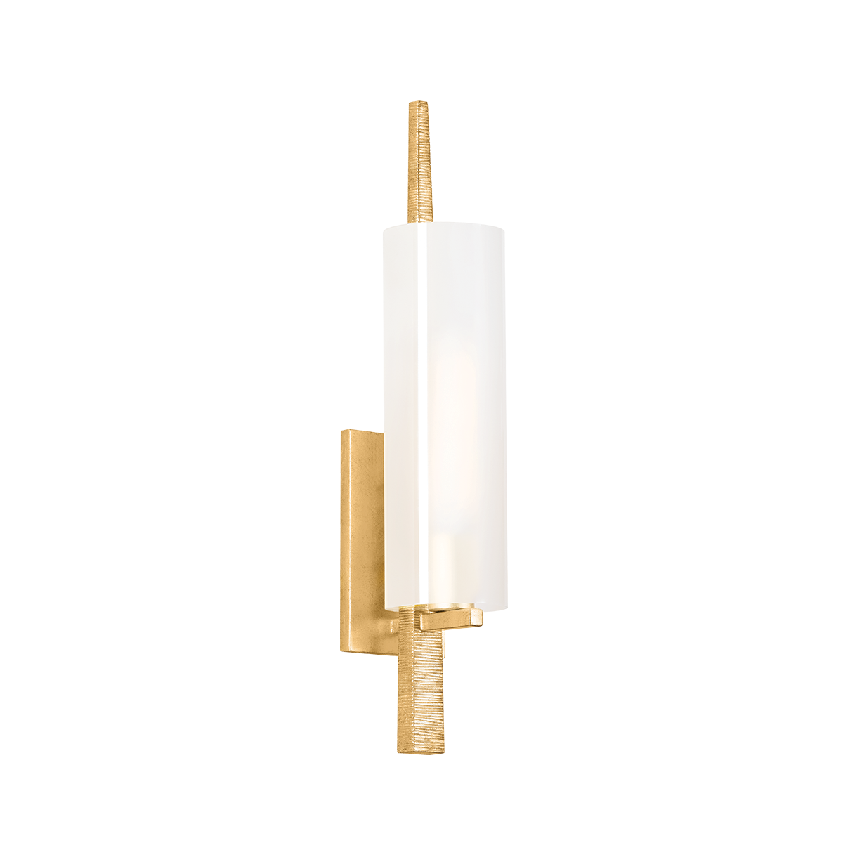 Hudson Valley Lighting Vineland Vintage Gold Leaf 4.25W x 4.25L x 23.5H Wall Sconce