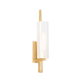 Hudson Valley Lighting Vineland Vintage Gold Leaf 4.25W x 4.25L x 23.5H Wall Sconce