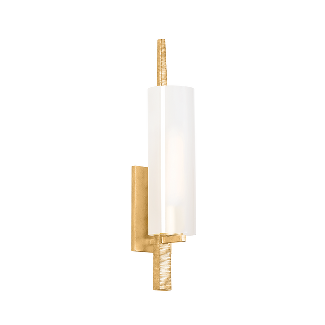 Hudson Valley Lighting Vineland Vintage Gold Leaf 4.25W x 4.25L x 23.5H Wall Sconce