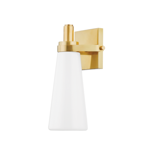 Hudson Valley Lighting Trude Aged Brass 5.75W x 5.75L x 12.25H Wall Sconce