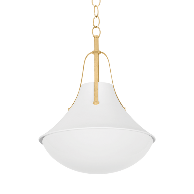 Hudson Valley Lighting Coventry Vintage Gold Leaf/ White Plaster 20W x 20L x 26H Pendant