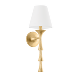 Hudson Valley Lighting Vails gate Vintage Gold Leaf 7W x 7L x 20.5H Wall Sconce