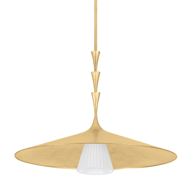 Hudson Valley Lighting Vails gate Vintage Gold Leaf 34W x 34L x 25.75H Pendant