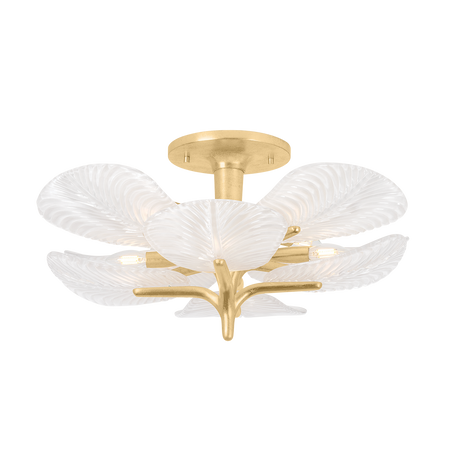 Corbett Lighting Kamal Vintage Gold Leaf 28.5W x 28.5L x 13.5H Semi-Flush Mount