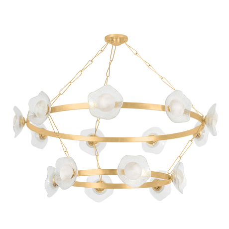 Corbett Lighting Almandine Vintage Gold Leaf 60.75W x 60.75L x 26H Chandelier