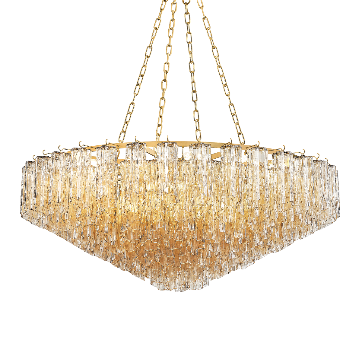 Hudson Valley Lighting Watertown Aged Brass 46W x 46L x 18.5H Chandelier