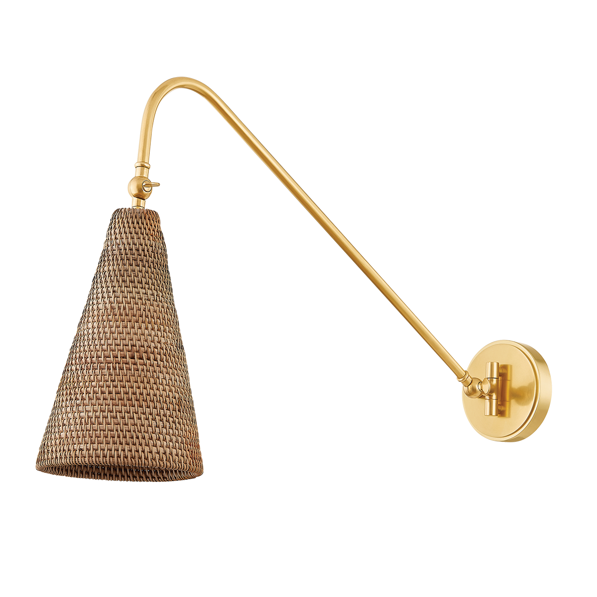 Hudson Valley Lighting Averack Aged Brass 5.75W x 5.75L x 16.25H Wall Sconce