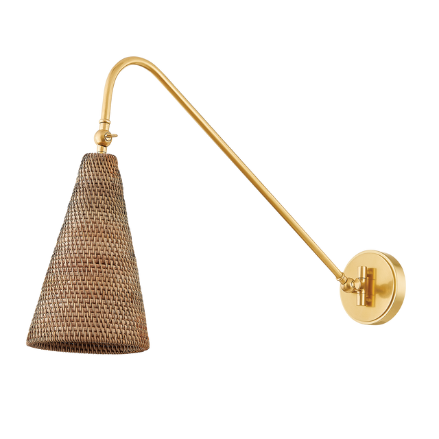 Hudson Valley Lighting Averack Aged Brass 5.75W x 5.75L x 16.25H Wall Sconce