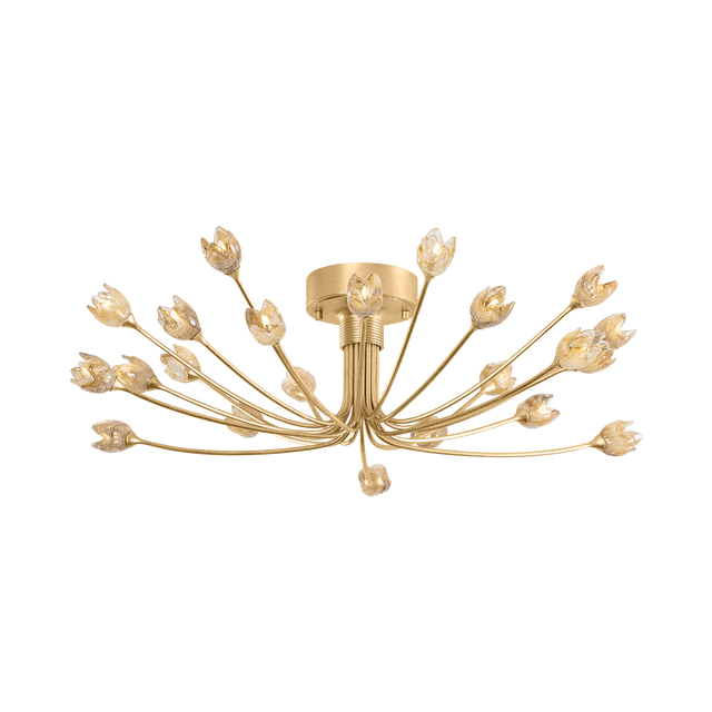 Hudson Valley Lighting Falkirk Vintage Gold Leaf 30W x 30L x 8.75H Semi-Flush Mount
