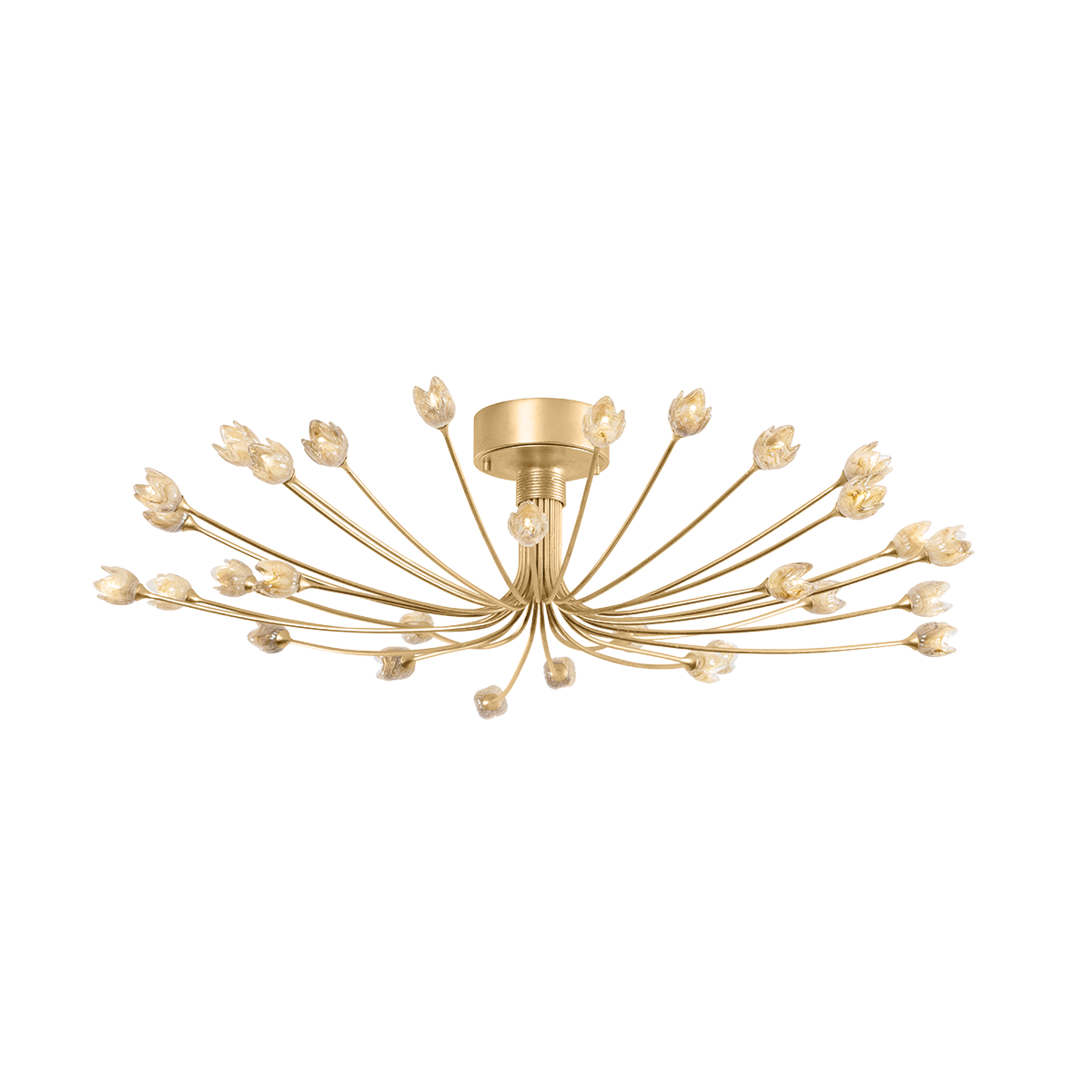 Hudson Valley Lighting Falkirk Vintage Gold Leaf 42W x 42L x 10.25H Semi-Flush Mount