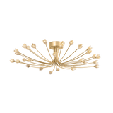 Hudson Valley Lighting Falkirk Vintage Gold Leaf 42W x 42L x 10.25H Semi-Flush Mount