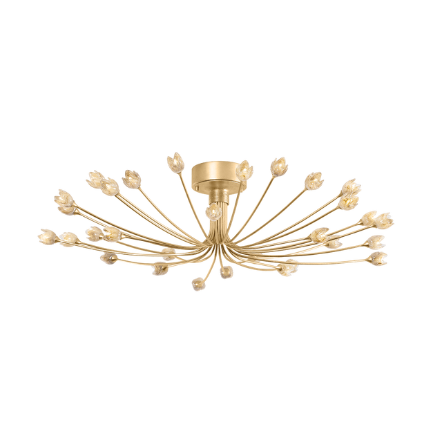 Hudson Valley Lighting Falkirk Vintage Gold Leaf 42W x 42L x 10.25H Semi-Flush Mount