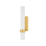 Hudson Valley Lighting Groveland station Aged Brass 4.75W x 4.75L x 18H Wall Sconce