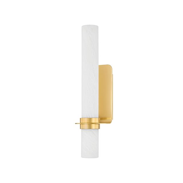 Hudson Valley Lighting Groveland station Aged Brass 4.75W x 4.75L x 18H Wall Sconce