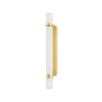 Hudson Valley Lighting Groveland station Aged Brass 4.75W x 4.75L x 27.75H Wall Sconce