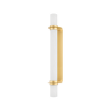 Hudson Valley Lighting Groveland station Aged Brass 4.75W x 4.75L x 27.75H Wall Sconce