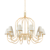 Hudson Valley Lighting Warrensburg Vintage Gold Leaf 44W x 44L x 35.75H Chandelier