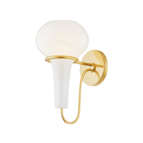 Hudson Valley Lighting Adams corner Aged Brass 6.75W x 6.75L x 12.5H Wall Sconce