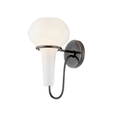 Hudson Valley Lighting Adams corner Black Nickel 6.75W x 6.75L x 12.5H Wall Sconce