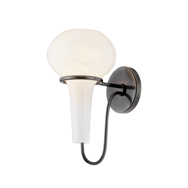 Hudson Valley Lighting Adams corner Black Nickel 6.75W x 6.75L x 12.5H Wall Sconce