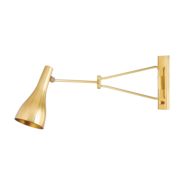 Hudson Valley Lighting Northford Aged Brass 5W x 5L x 14.25H Wall Sconce