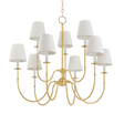 Hudson Valley Lighting Amina Aged Brass 39.25W x 39.25L x 33.5H Chandelier