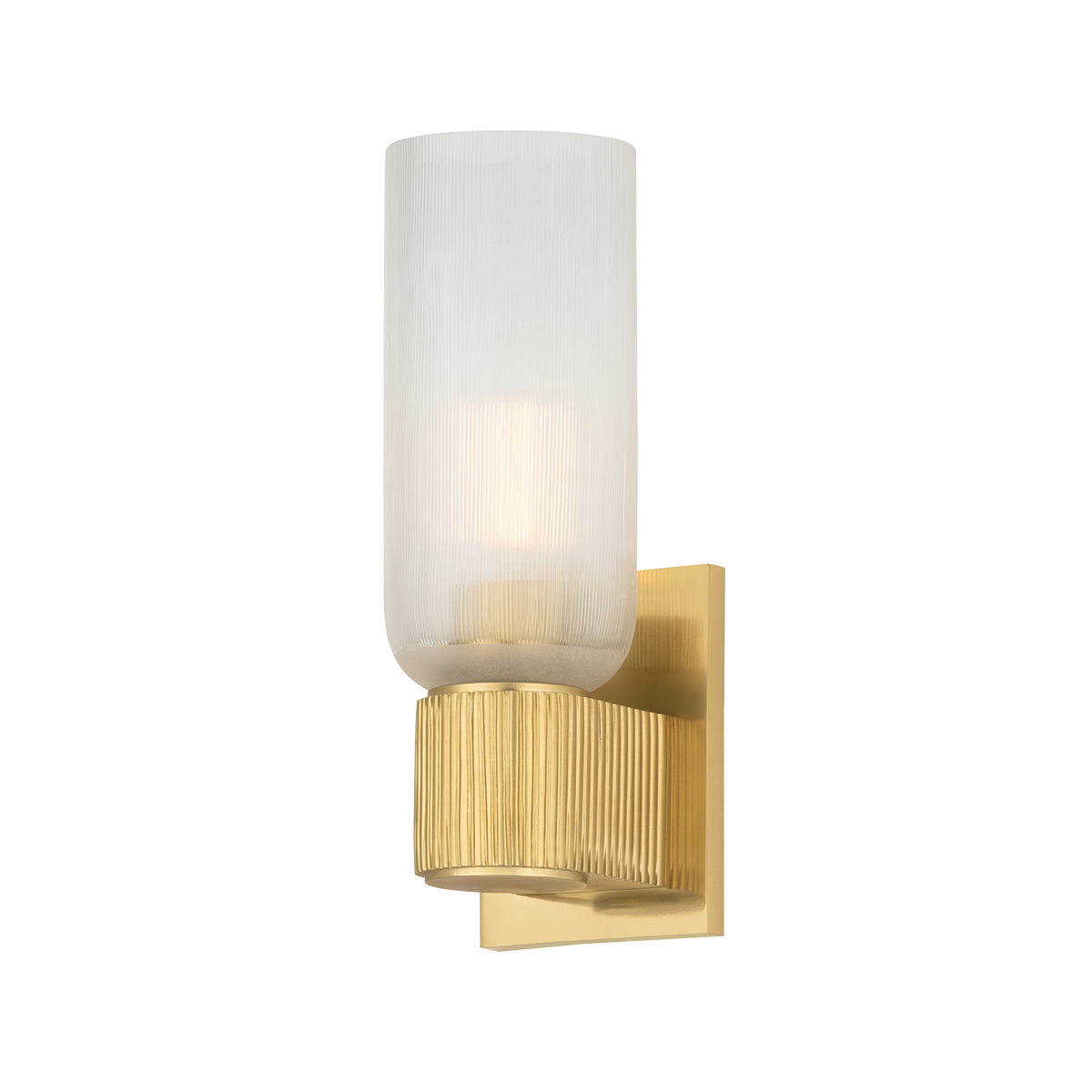 Hudson Valley Lighting Irondale Aged Brass 4.25W x 4.25L x 12.25H Wall Sconce
