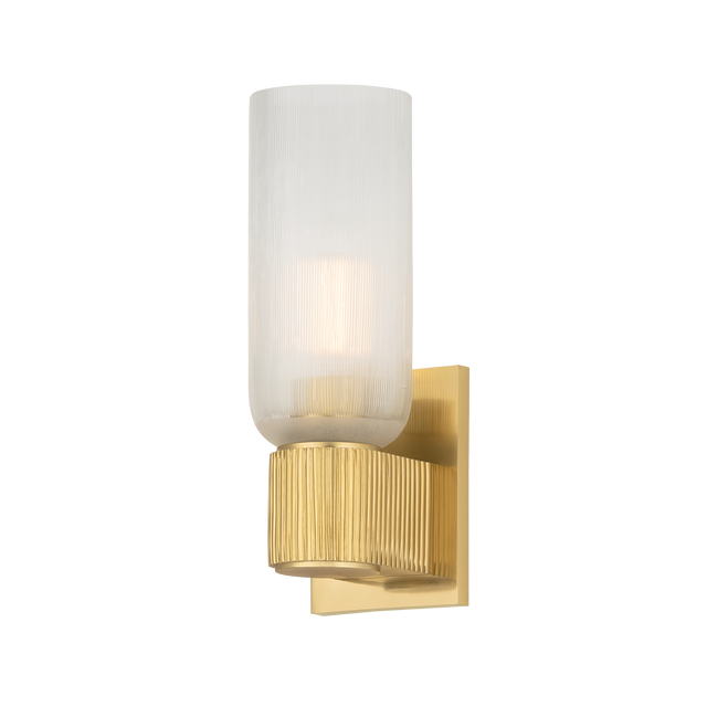 Hudson Valley Lighting Irondale Aged Brass 4.25W x 4.25L x 12.25H Wall Sconce