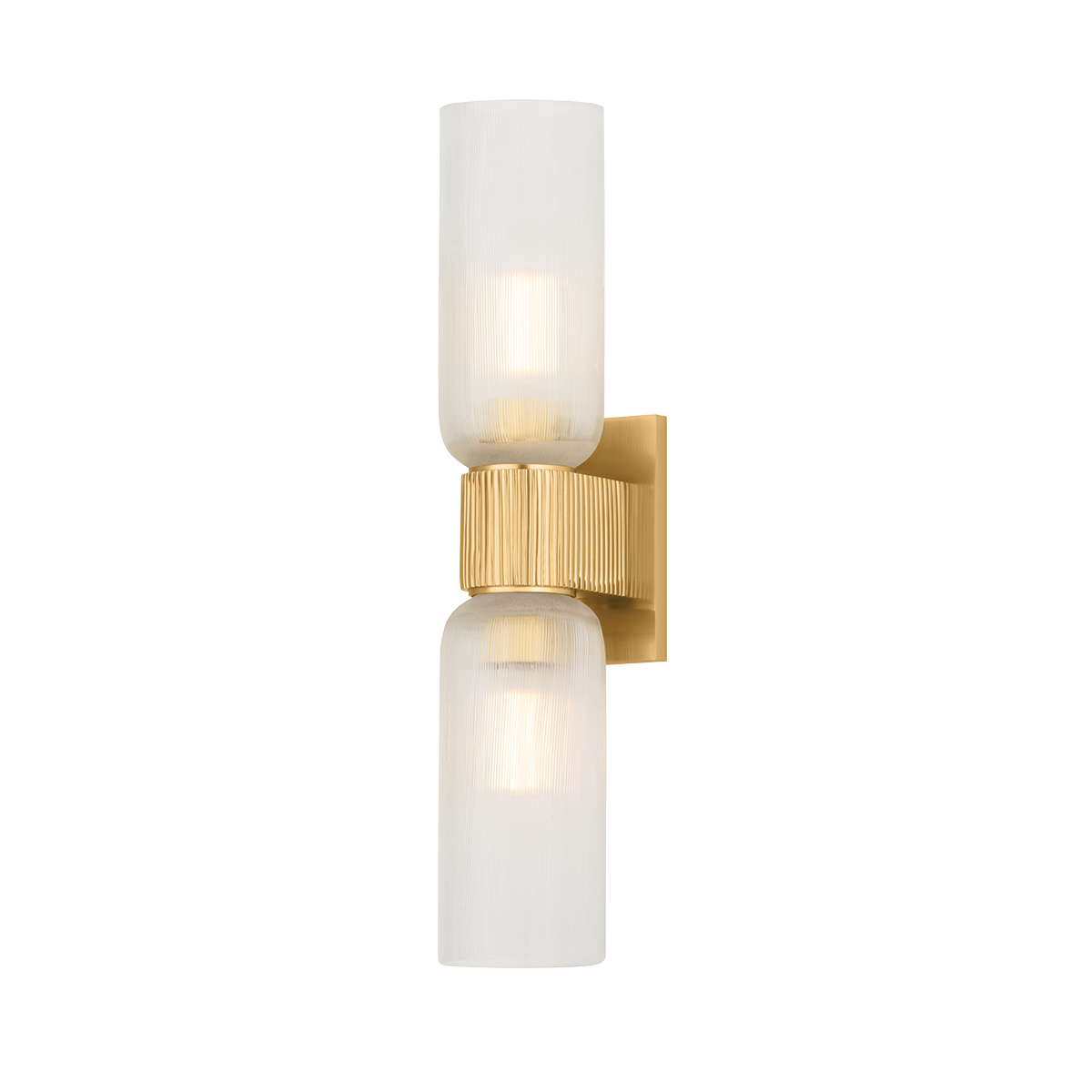 Hudson Valley Lighting Irondale Aged Brass 4.25W x 4.25L x 20.25H Wall Sconce