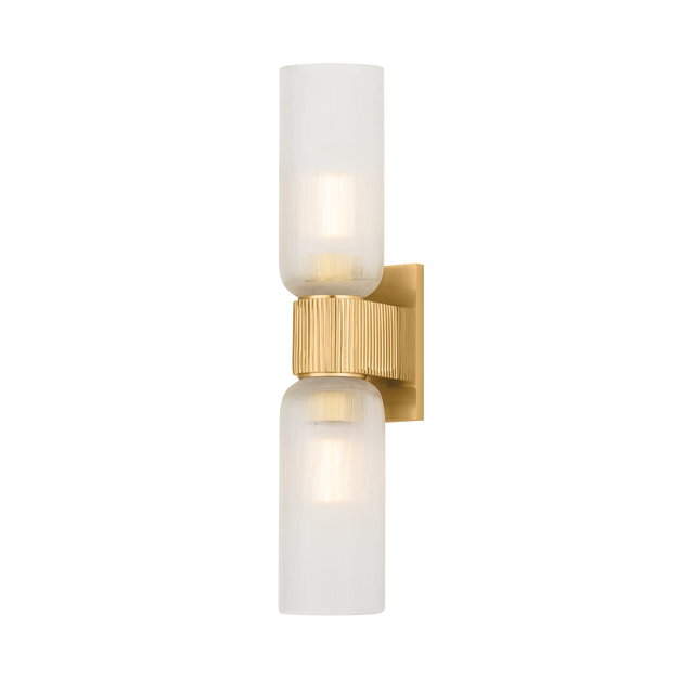 Hudson Valley Lighting Irondale Aged Brass 4.25W x 4.25L x 20.25H Wall Sconce