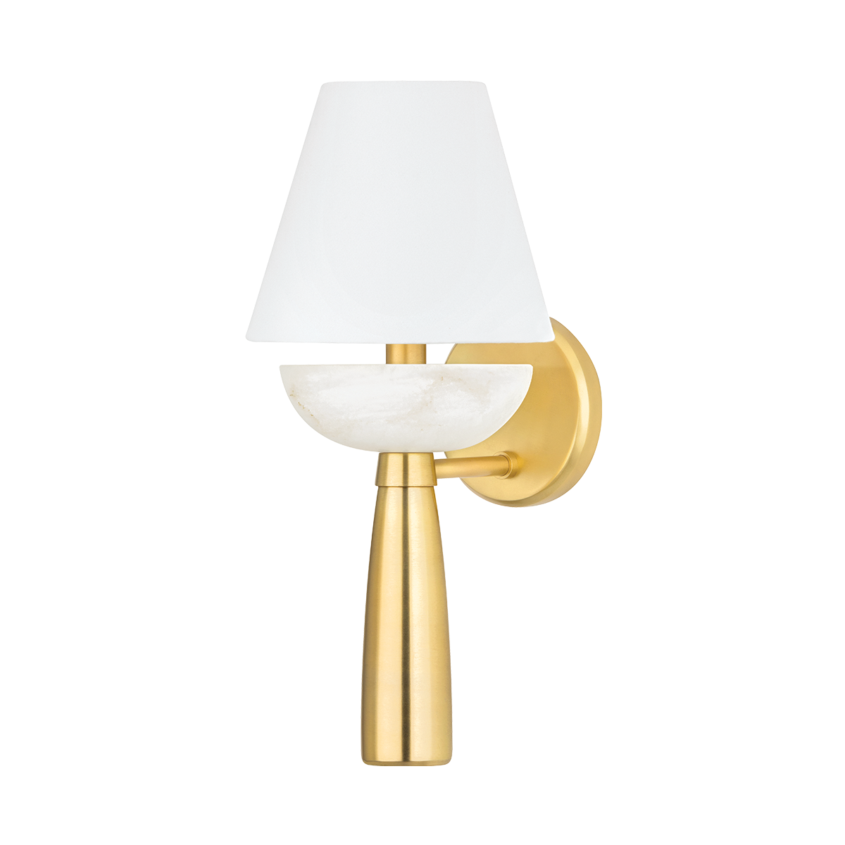 Hudson Valley Lighting New Windsor Aged Brass 7.25W x 7.25L x 16.25H Wall Sconce