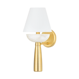 Hudson Valley Lighting New Windsor Aged Brass 7.25W x 7.25L x 16.25H Wall Sconce
