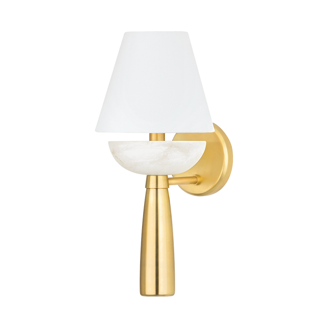 Hudson Valley Lighting New Windsor Aged Brass 7.25W x 7.25L x 16.25H Wall Sconce