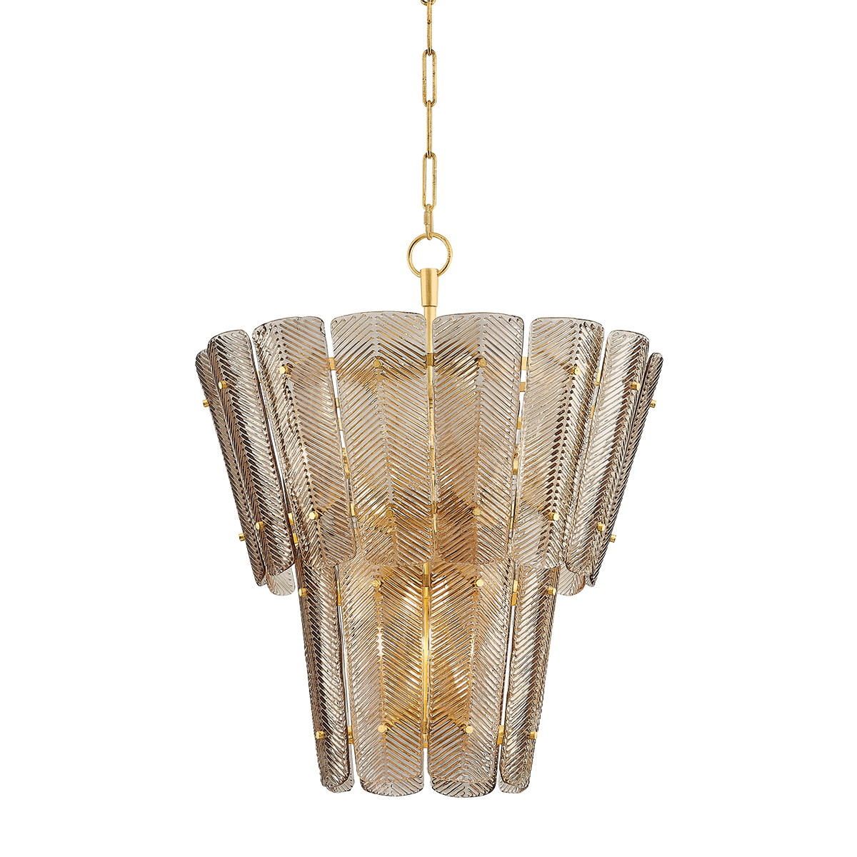 Hudson Valley Lighting Cassian Vintage Gold Leaf 28.75W x 28.75L x 34.25H Chandelier