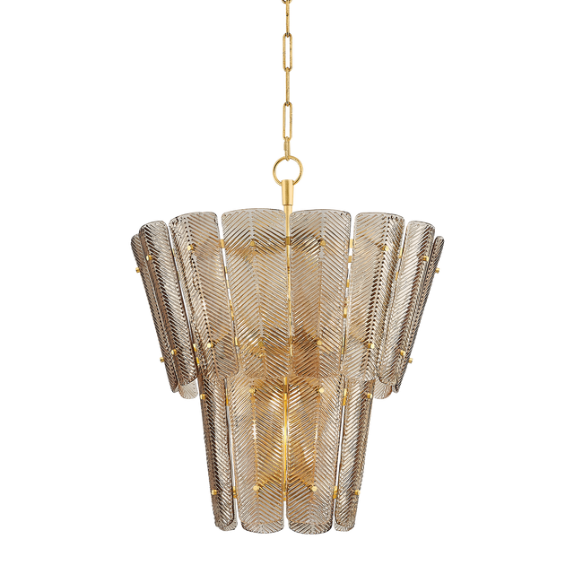 Hudson Valley Lighting Cassian Vintage Gold Leaf 28.75W x 28.75L x 34.25H Chandelier