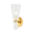 Hudson Valley Lighting Pine island Aged Brass 5W x 5L x 11.75H Wall Sconce