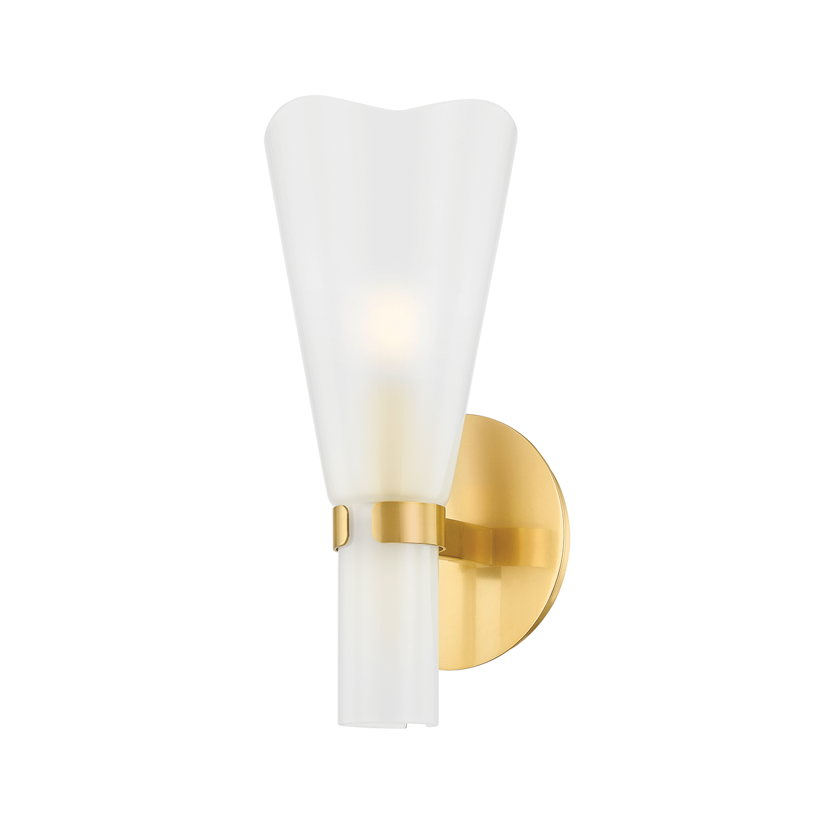 Hudson Valley Lighting Pine island Aged Brass 5W x 5L x 11.75H Wall Sconce