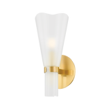 Hudson Valley Lighting Pine island Aged Brass 5W x 5L x 11.75H Wall Sconce